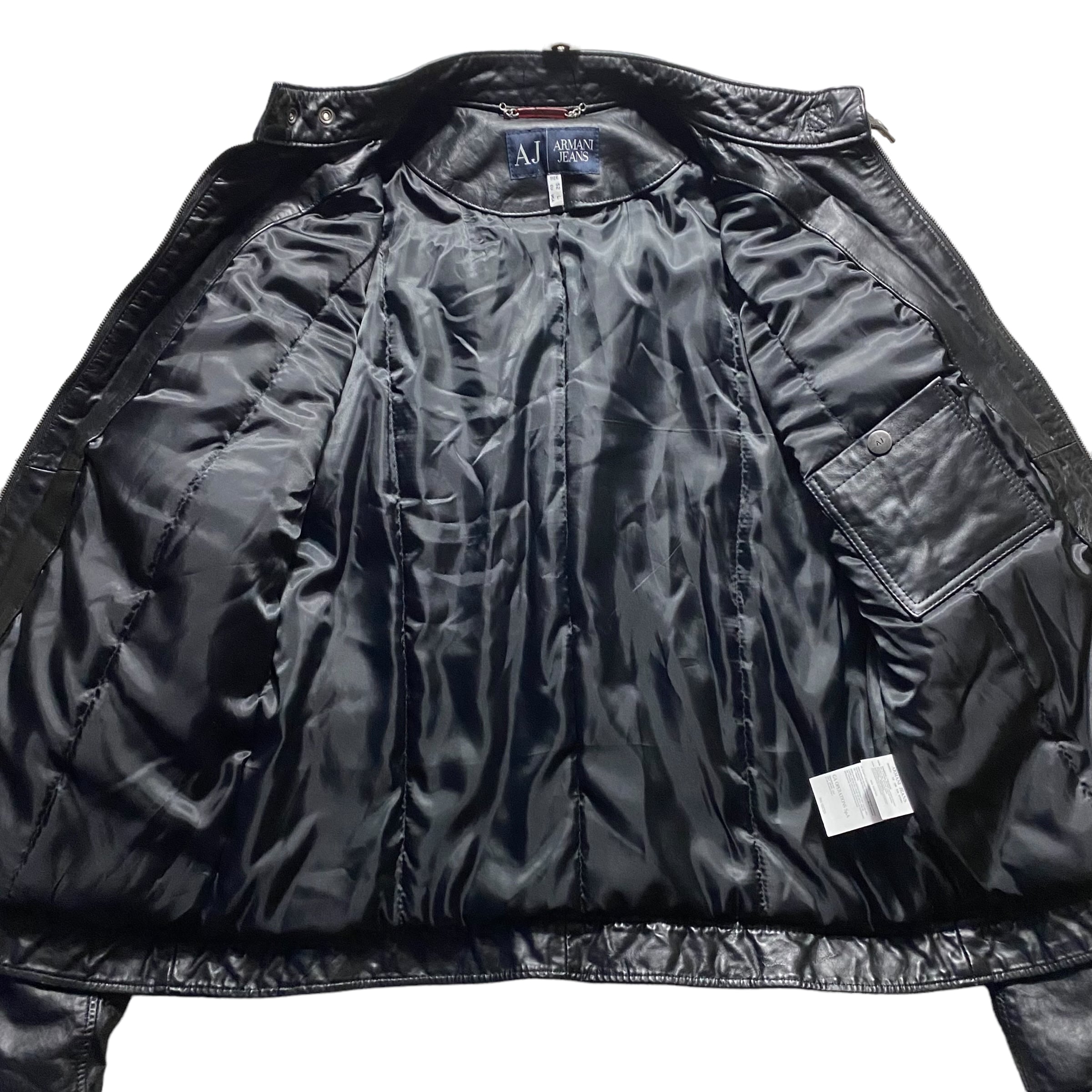 ARMANI JEANS patched leather riders jacket | NOIR ONLINE ARMANI JEANS patched leather riders jacket | NOIR ONLINE