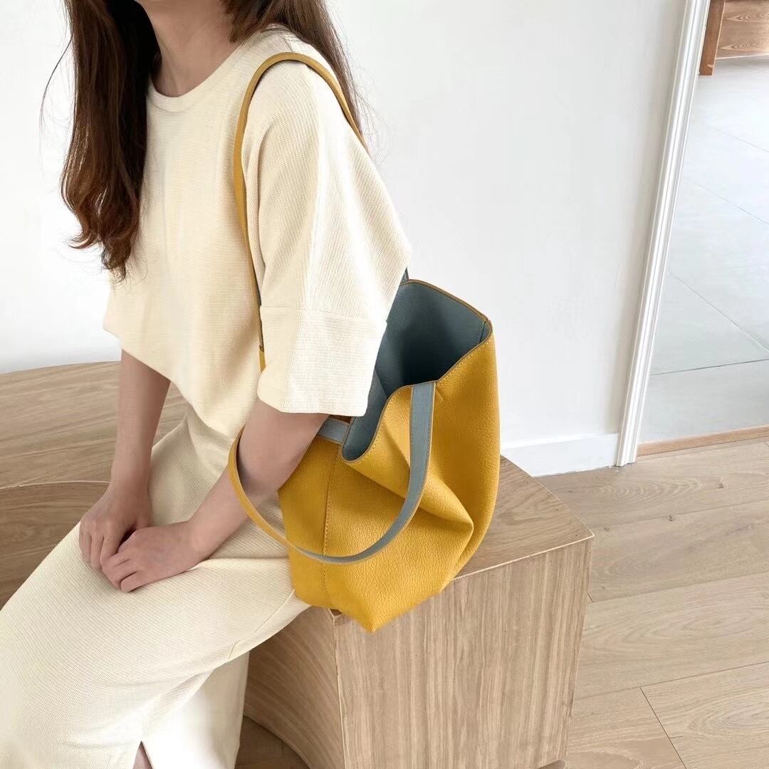 ポーチ付き バイカラートートバッグ AS105-1397
