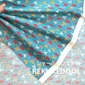 Cdr480-2◆1m◆SM◆綿100%シャーティング生地◆ネコ柄