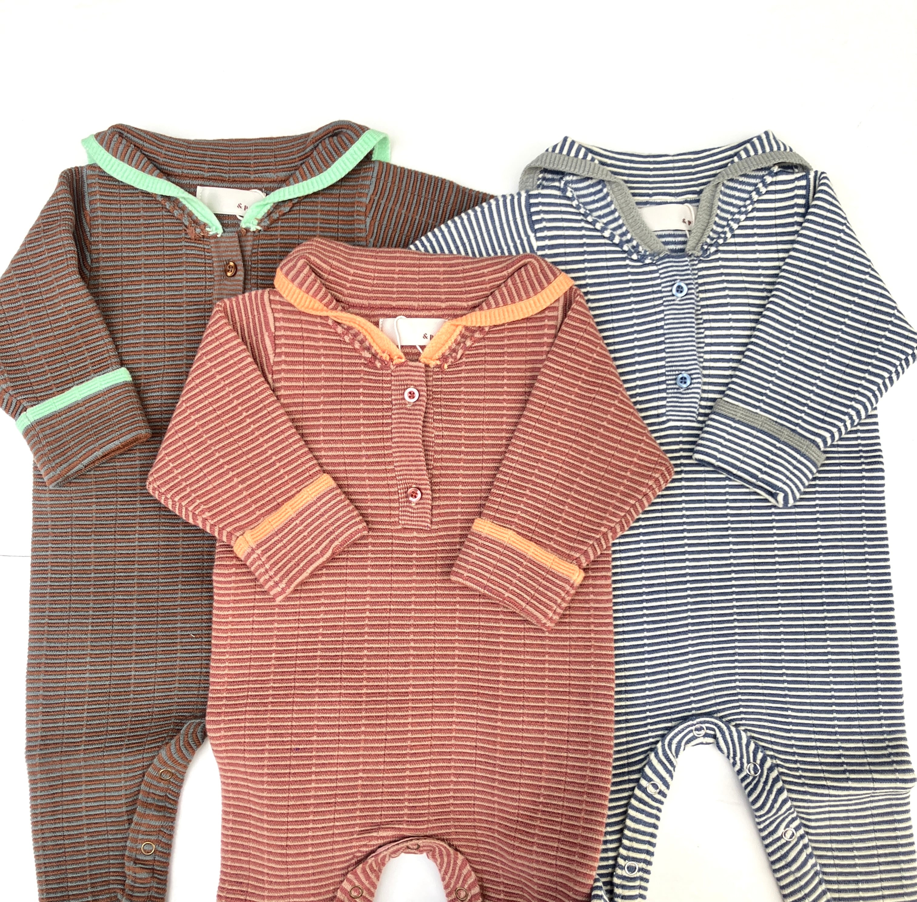 ちびーね 25AW】&PAL(アンドパル)セーラーボーダーニットロンパース