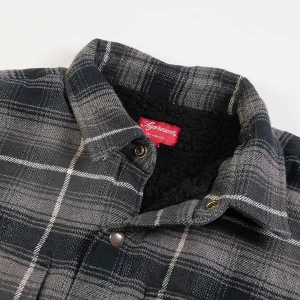 SUPREME Shearling Lined Flannel Shirt