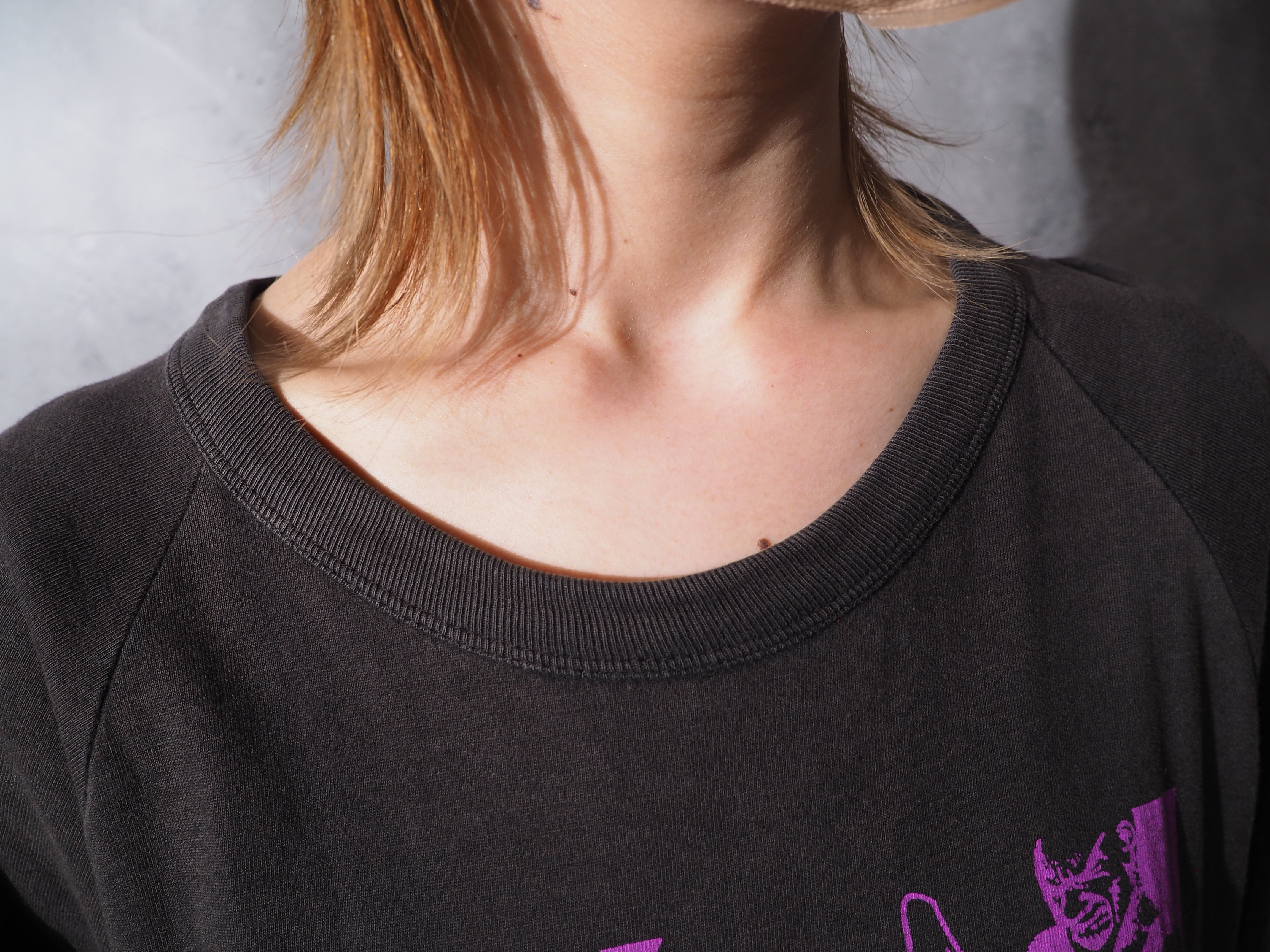 Low vision fade discoloration aging printed tee