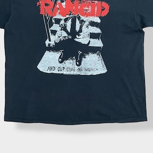 【GILDAN】RANCID  オフィシャル 公式 Tシャツ バンドTシャツ …And Out Come The Wolves ジャケット バンt ロックt ロゴ プリント ランシド X-LARGE 黒 US古着