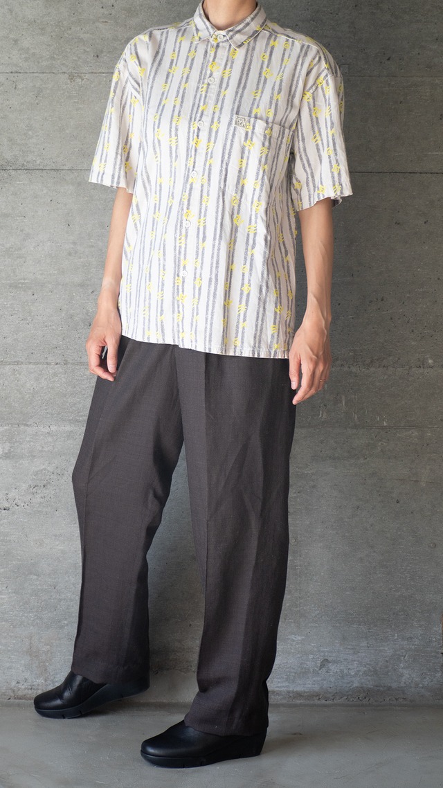 "NINE THREE QUARTER" 1990s Wool linen trousers