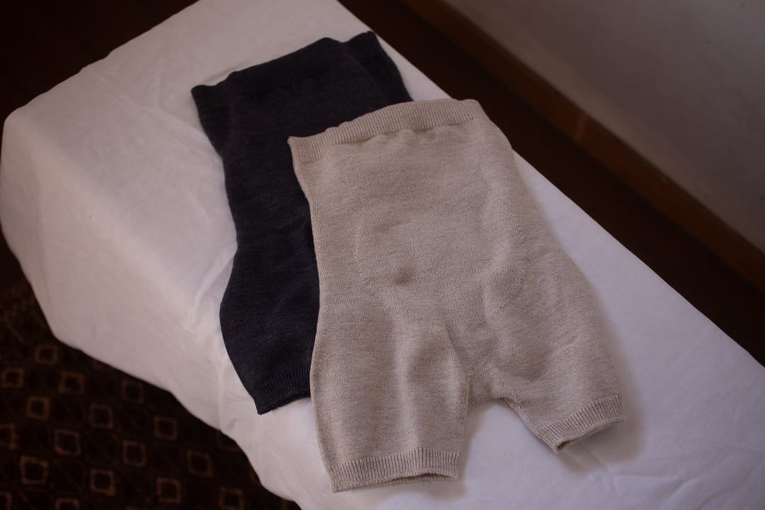 ウールコットンの腹巻パンツ