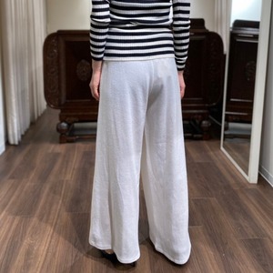 jersey wide pants white