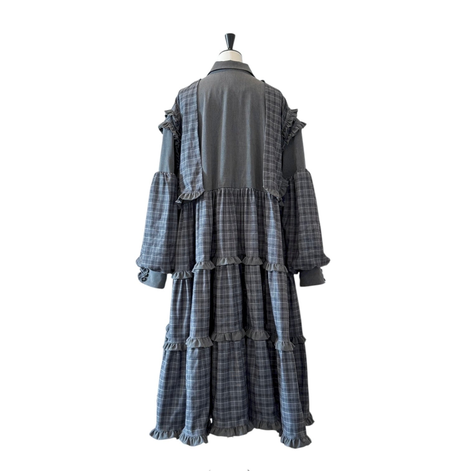 リボンドッキングスーツワンピース GRAY