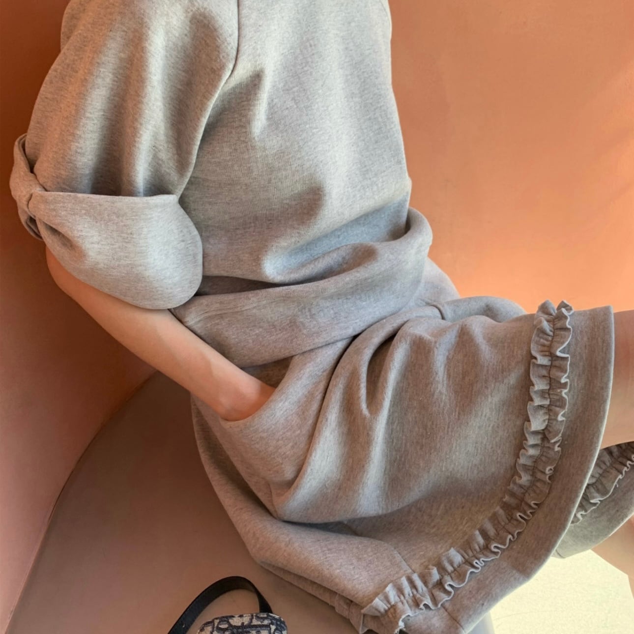 【Set】Ribbon sleeve top and shorts set (リボンスリーブトップス&ショートパンツセット)