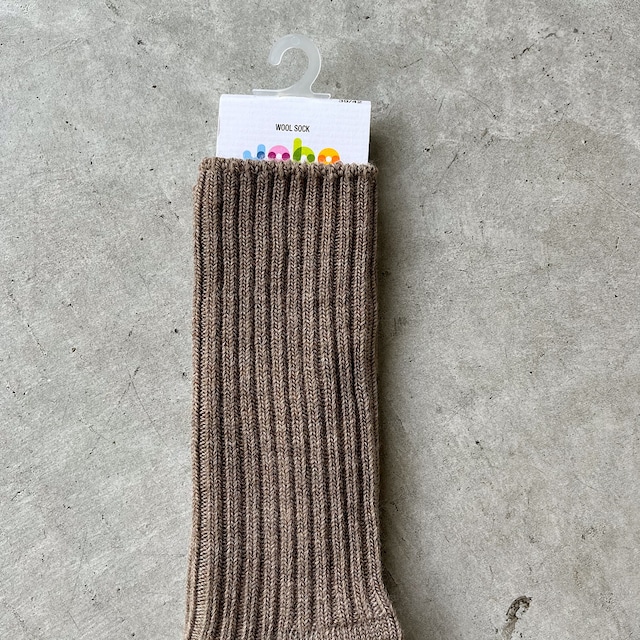 ⚫︎joha/wool ribsocks 【65601/sand】