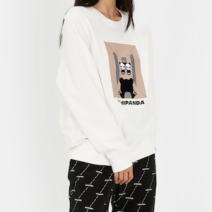 SALE 送料無料 【HIPANDA ハイパンダ】レディース パロディ クルーネック スウェット トレーナー WOMEN'S MOVIE PARODY CREW NECK SWEAT SHIRT / WHITE・BLACK