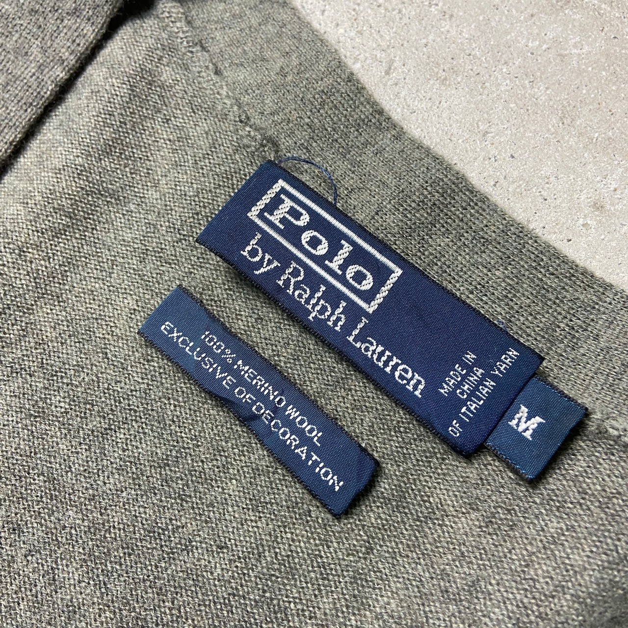 Polo by Ralph Lauren ウールニットカーディガン エルボーパッチ 