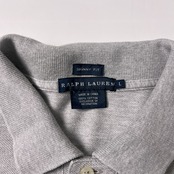 RALPH LAUREN ラルフローレン 半袖ポロシャツ L/グレー/鹿の子/SKINNY FIT