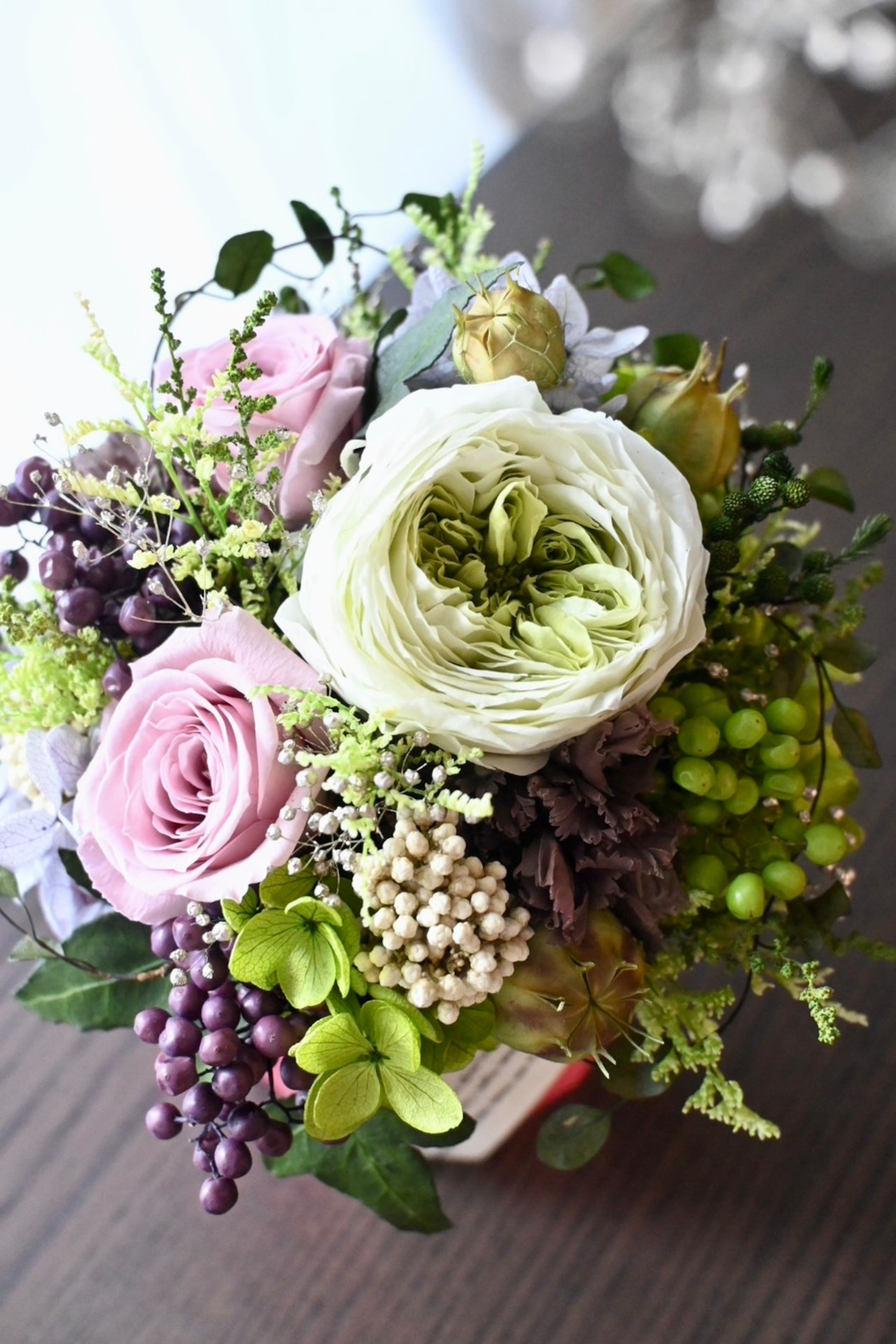 アレンジメント ロゼ デュ プランタン