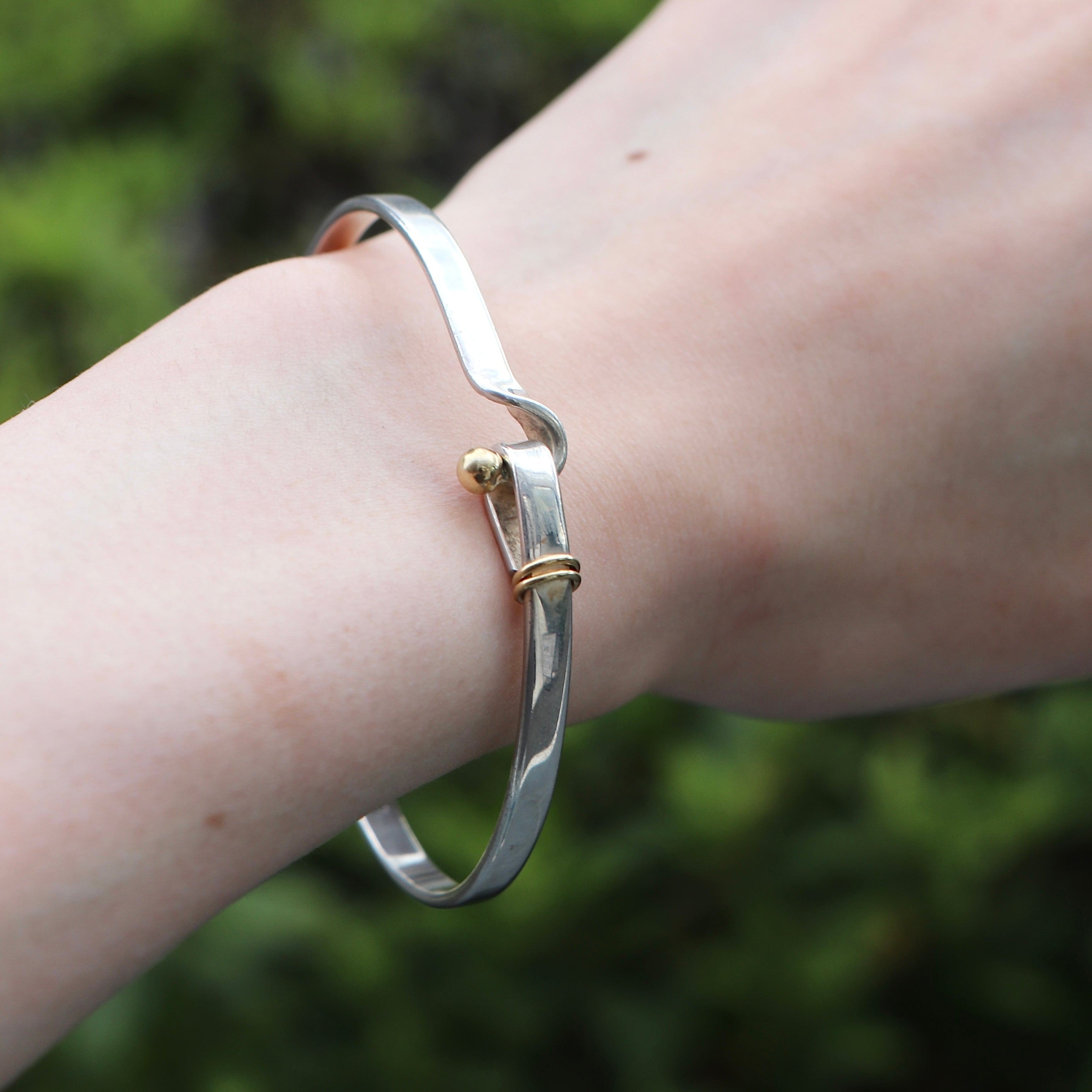 Tiffany&Co. ティファニー フックアンドアイ バングル シルバー925 K18  