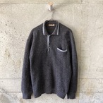 Gray collared knit