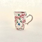 志野赤絵花鳥マグカップ【榛澤宏】