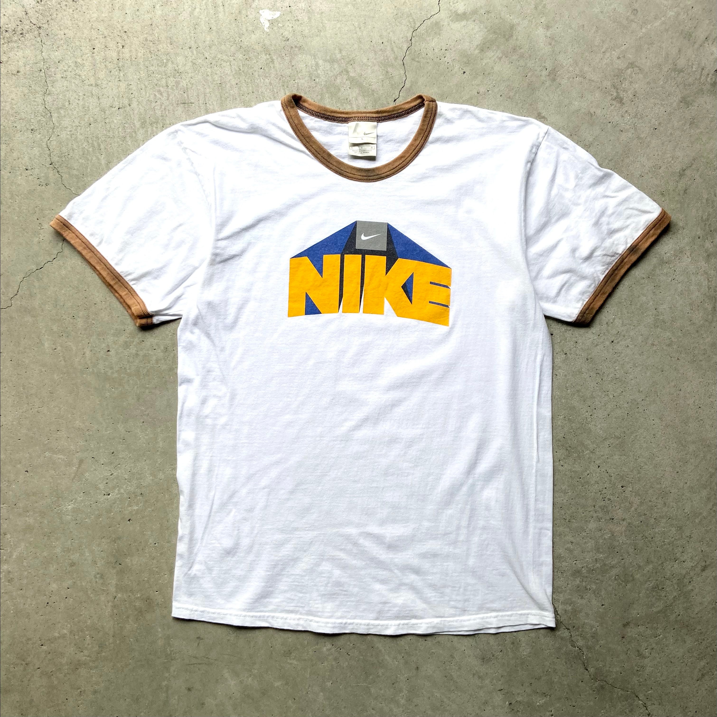 NIKE ナイキ スウォッシュ センターロゴ プリント リンガーTシャツ 