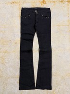 ''EGOIST'' black flare pants