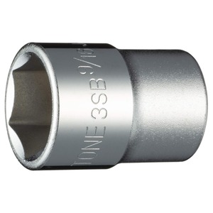 【在庫処分】トネ(TONE) ソケット(6角) 3SB-18 差込角9.5mm(3/8) 二面幅9/16inch インチ