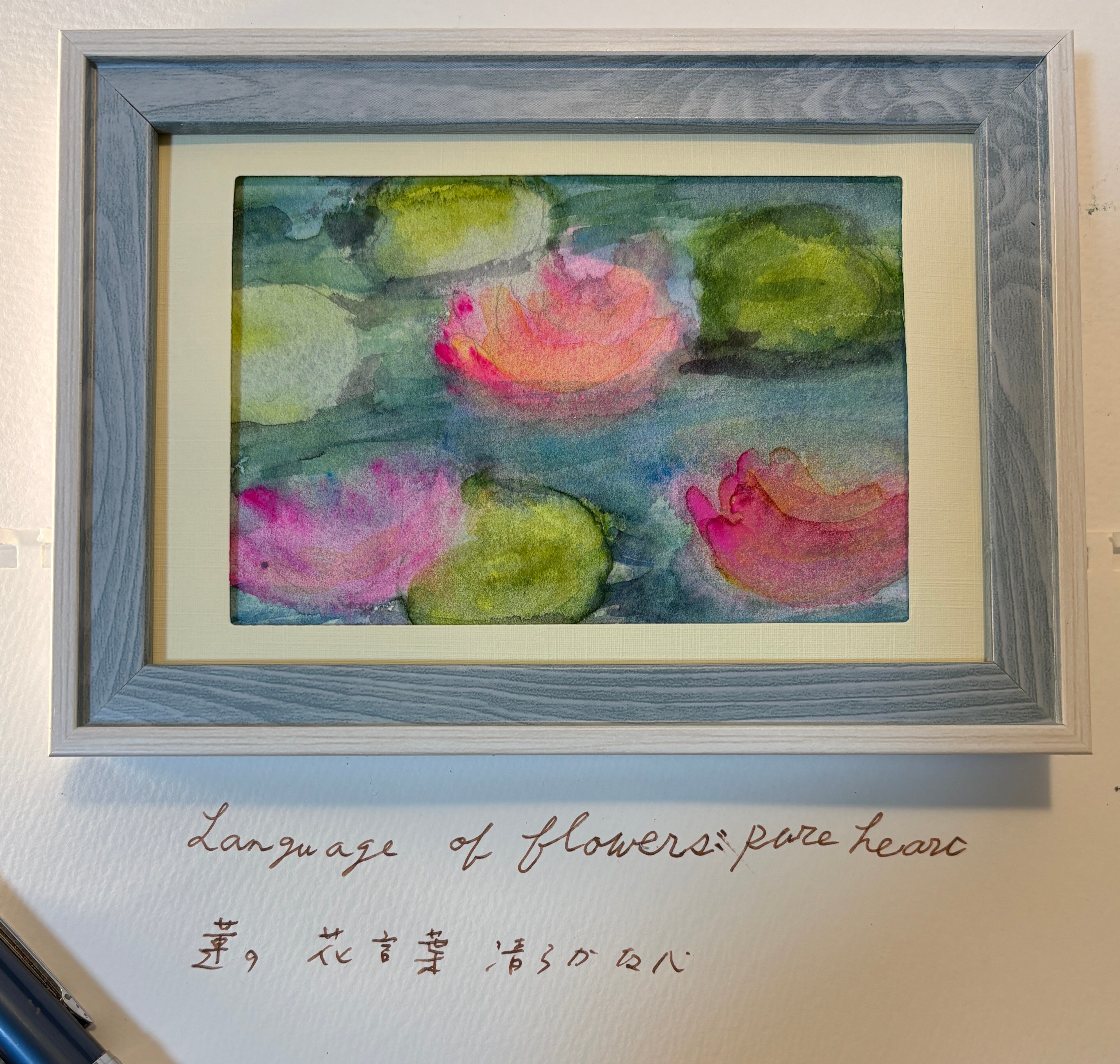 額付き】原画『柿』透明水彩,色鉛筆画 | PAY ID