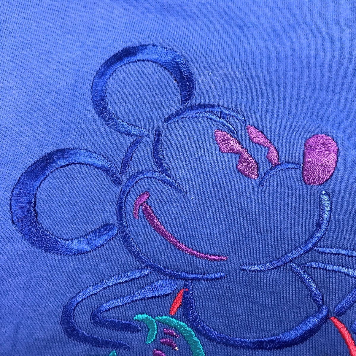 ディズニー オリジナルズ 90年代 USA製 ミッキーマウス カラフル刺繍 ...