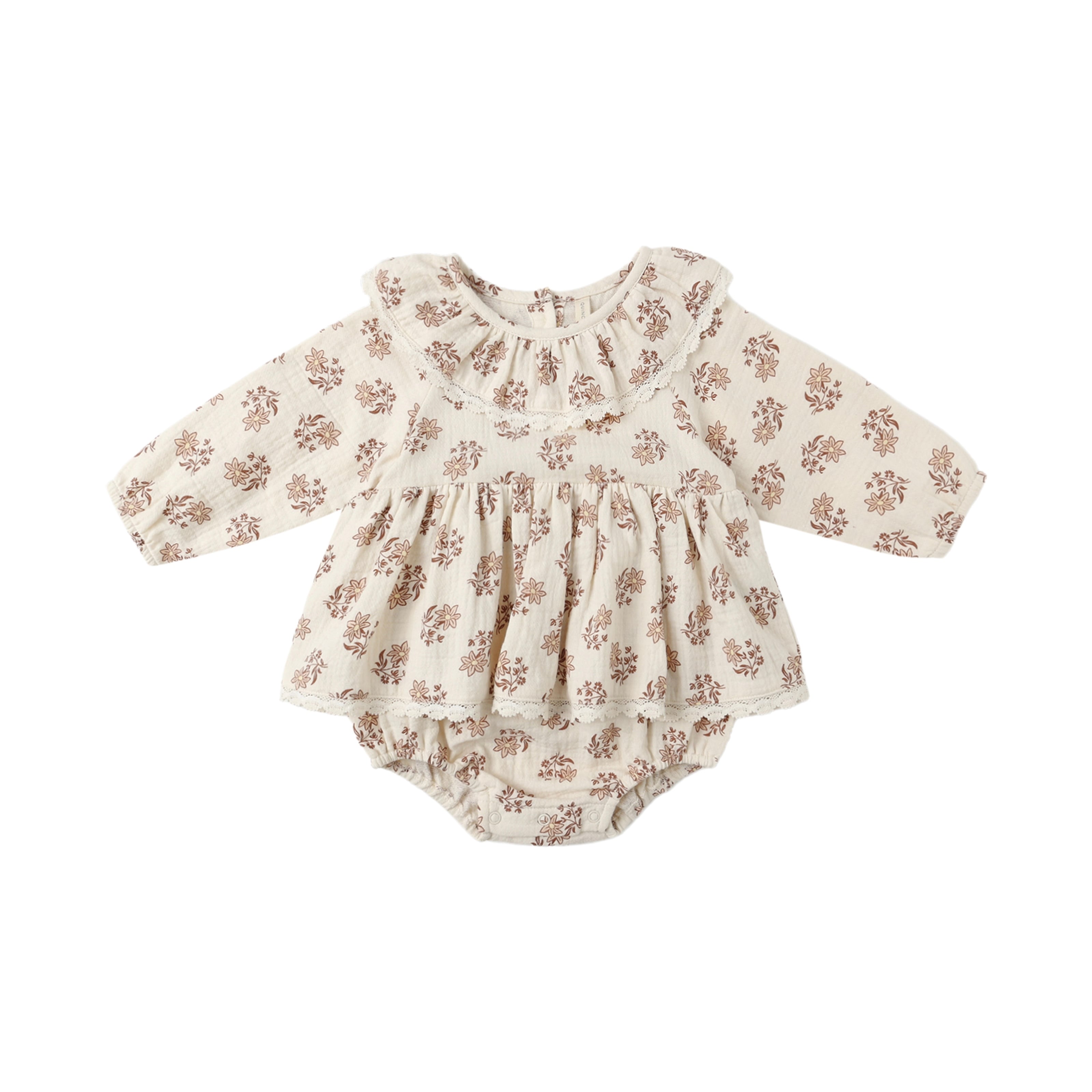 Quincy Mae(クインシーメイ) / 25aw THALIA ROMPER / DAYLILIY / 6-12M・12-18M