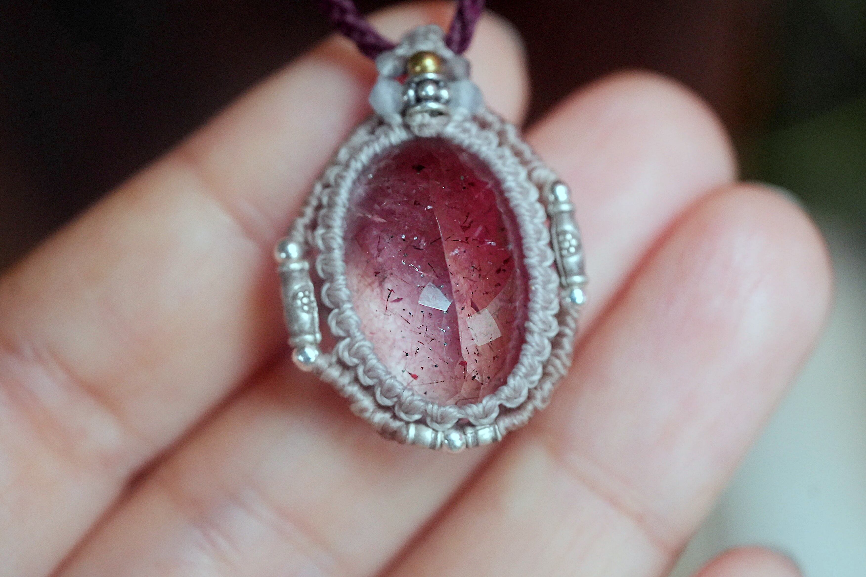 宝石スーパーセブン☆マクラメネックレス 1803 | Funky garuda