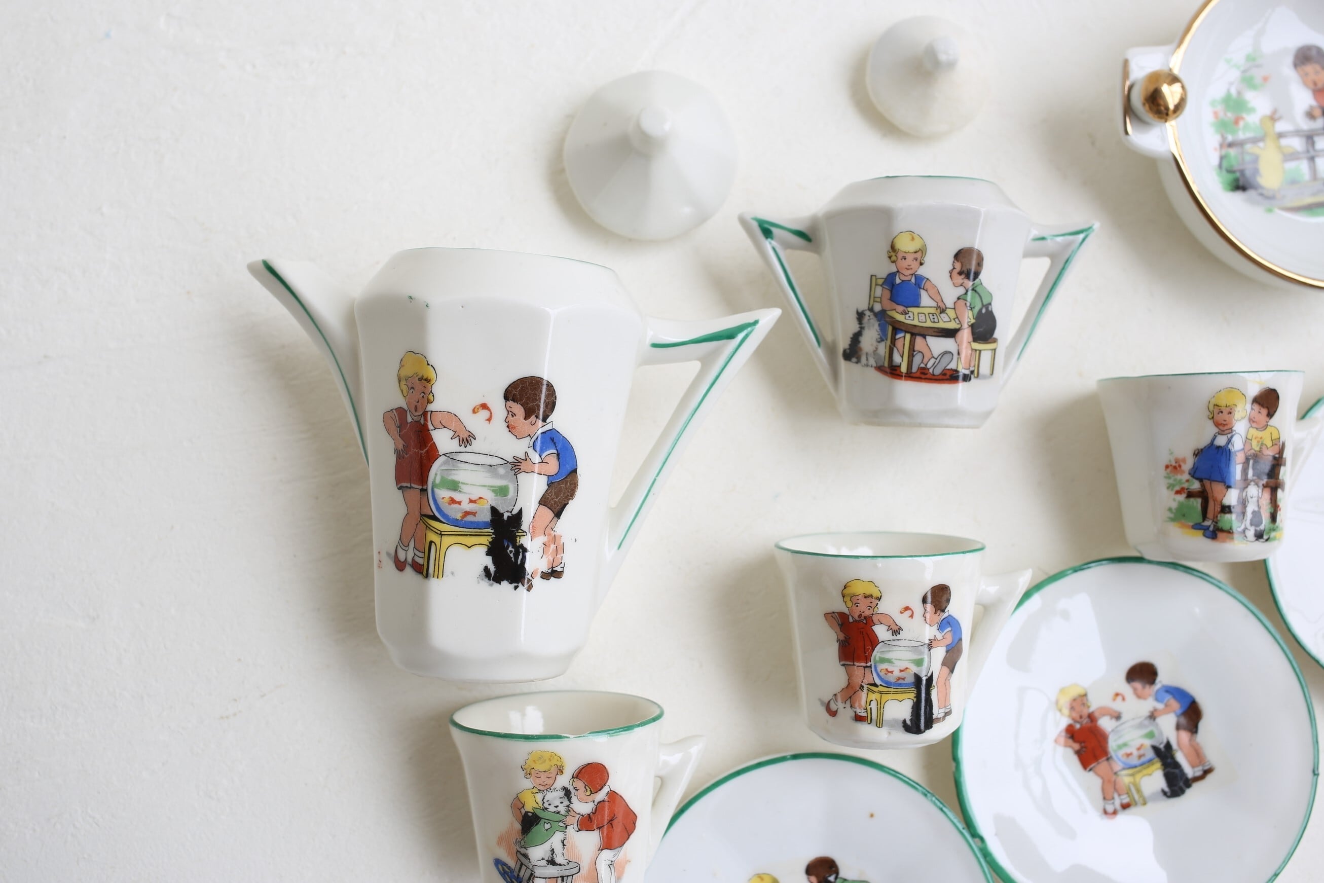 フランス陶器のティーセット ディネット おままごとセット ディネット