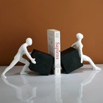 クリエイティブ ブックエンド ブックスタンド ２個セット 本棚 収納 書斎 カフェ 装飾 おしゃれ 北欧