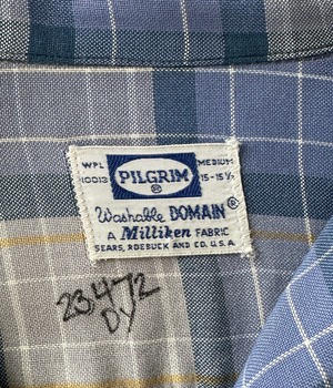 -PILGRIM- Vintage 60s M Opencollar Check Shirt