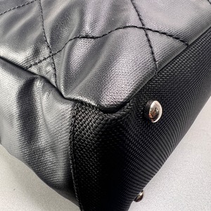 【最終処分SALE】CHANEL シャネル パリビアリッツ ココマーク コーティングキャンバス トートバッグ 黒 A-11925