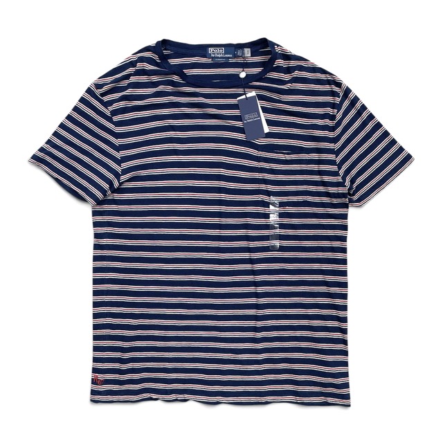 【新品】Polo Ralph Lauren ポロラルフローレン ボーダー柄 ポケットTシャツ【SST-POLO-016】