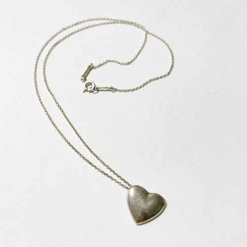 Vintage 925 Silver Small Heart Pendant Necklace