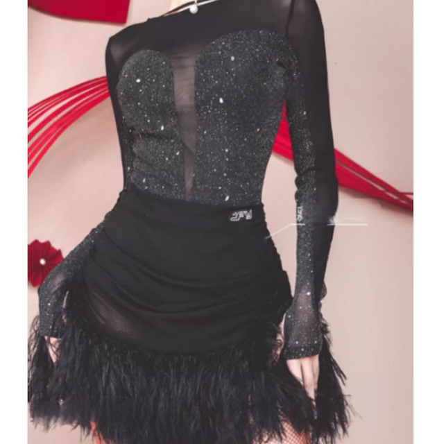 ブラックフェザーデザイン ドレス ds0228