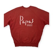 Papas パパス SPORTS ロゴプリント スウェット トレーナー シャツ サイズ L /メンズ/レッド系