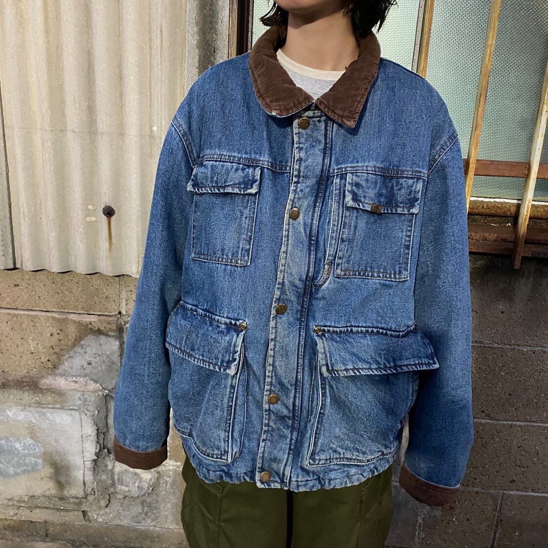 Wrangler ラングラー デニムボアジャケット メンズXL 古着 