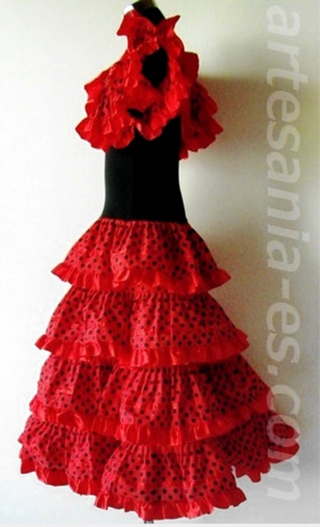 ☆国内在庫☆10歳用フラメンコドレス 4色 ☆送料無料 | アルテサニアES