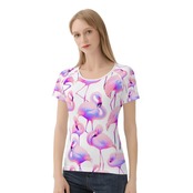 Women's All-Over Print T shirt Neon 4515