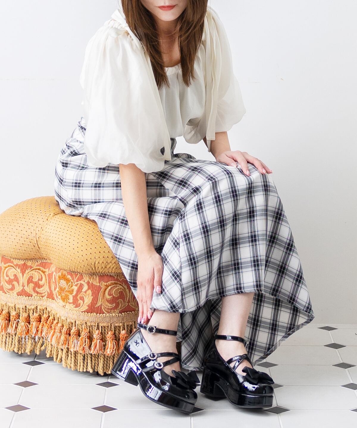 厚底リボン付き3WAYパンプス(500-1670) | attagirl