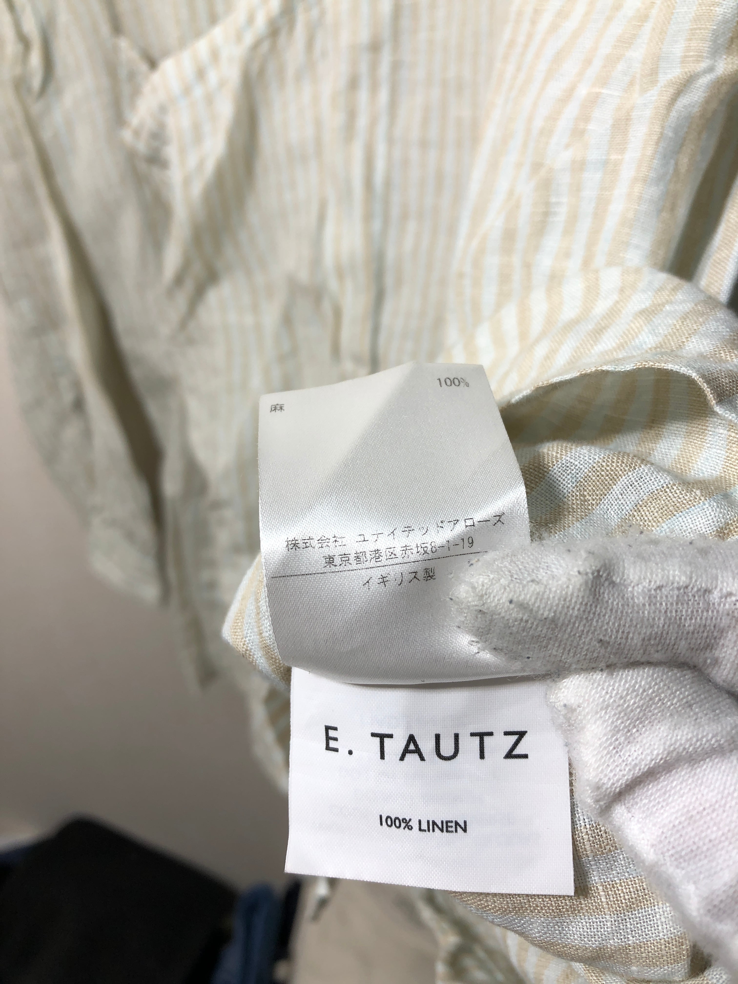 060713● E.TAUTZ STEVEN ALAN リネン ストライプ 060713○ E.TAUTZ STEVEN ALAN リネン ストライプ
