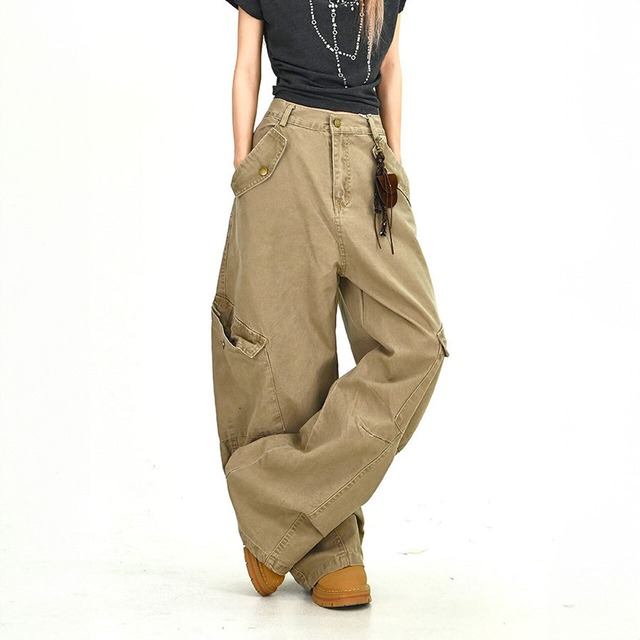 ヴィンテージライクボリュームラインカーゴワークパンツ 2col   R01908