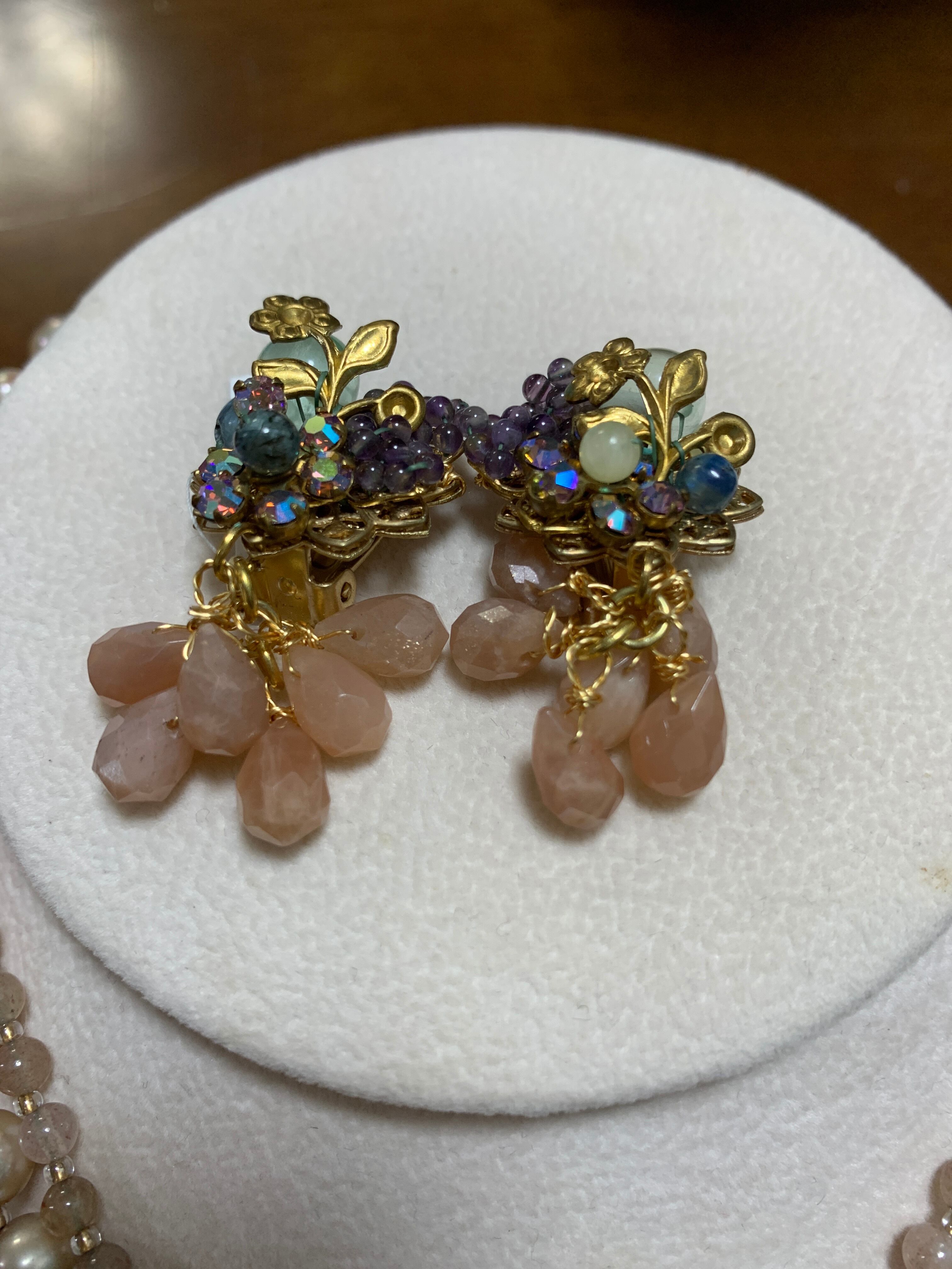 天然石のイヤリング