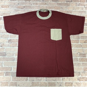1970s SPORTWEAR 2TONE T-SHIRT BURGUNDY/GRAY