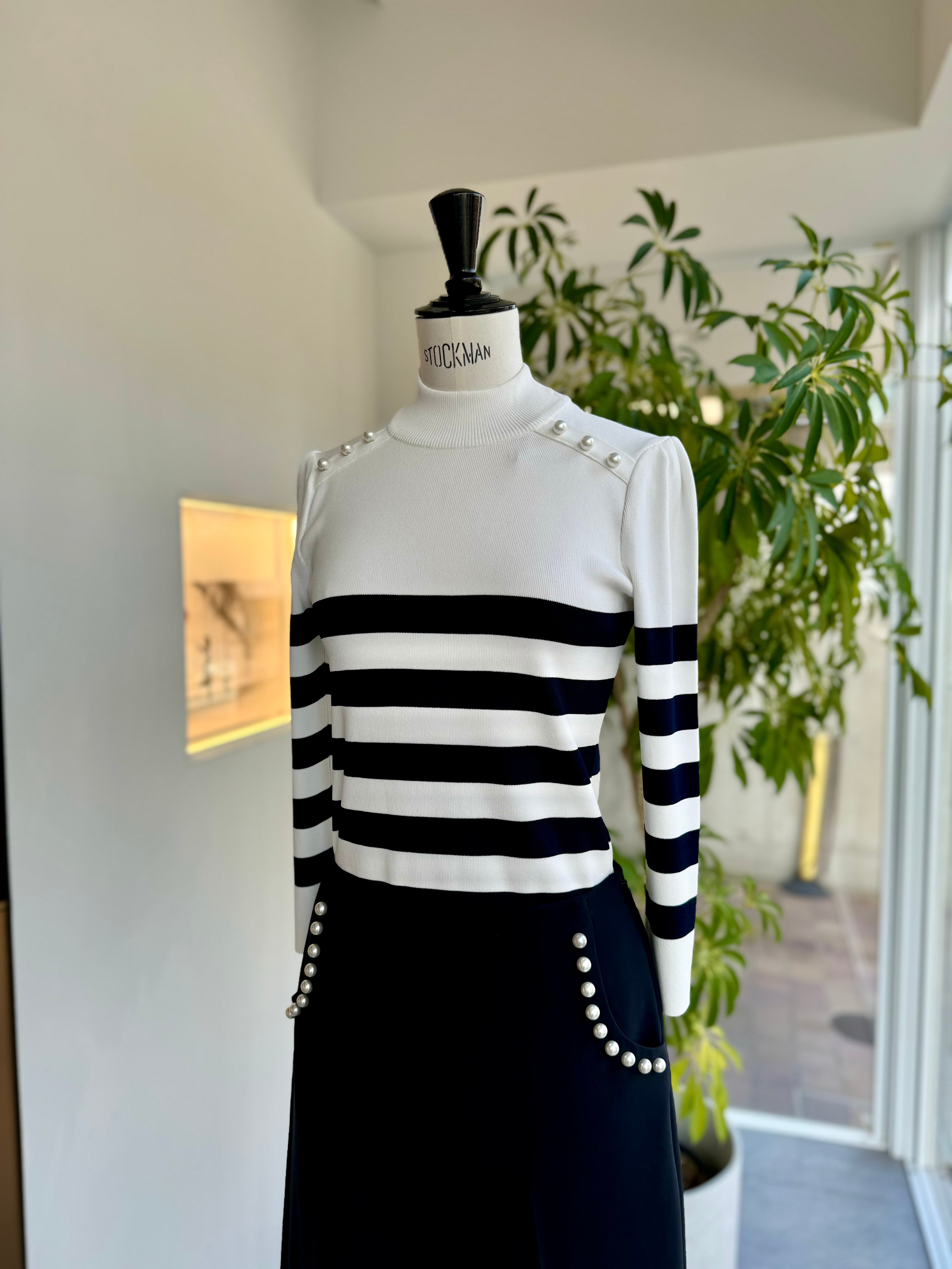 2021ssボーダーズアットバルコニー パールレーヨンニット 36