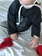 韓国子供服 / LALALAND / 26Autumn / ベベ ハッピー ラグランTシャツ / 秋服 / ベビー *6M~18M*