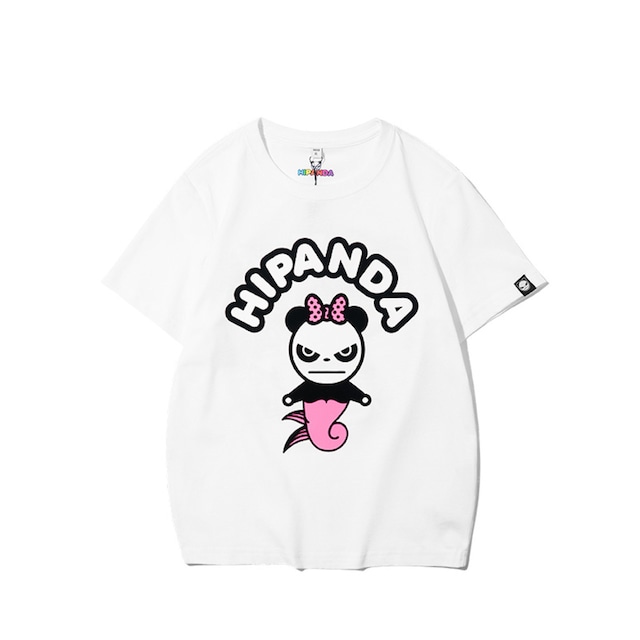 送料無料 【HIPANDA ハイパンダ】キッズ Tシャツ KID'S MERMAID HIPANDA PRINTED SHORT SLEEVED T-SHIRT / WHITE・BLACK