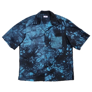 Allege. 23SS Kago Dyed Open Collar S/S Shirt (Blue)　＊LAST1