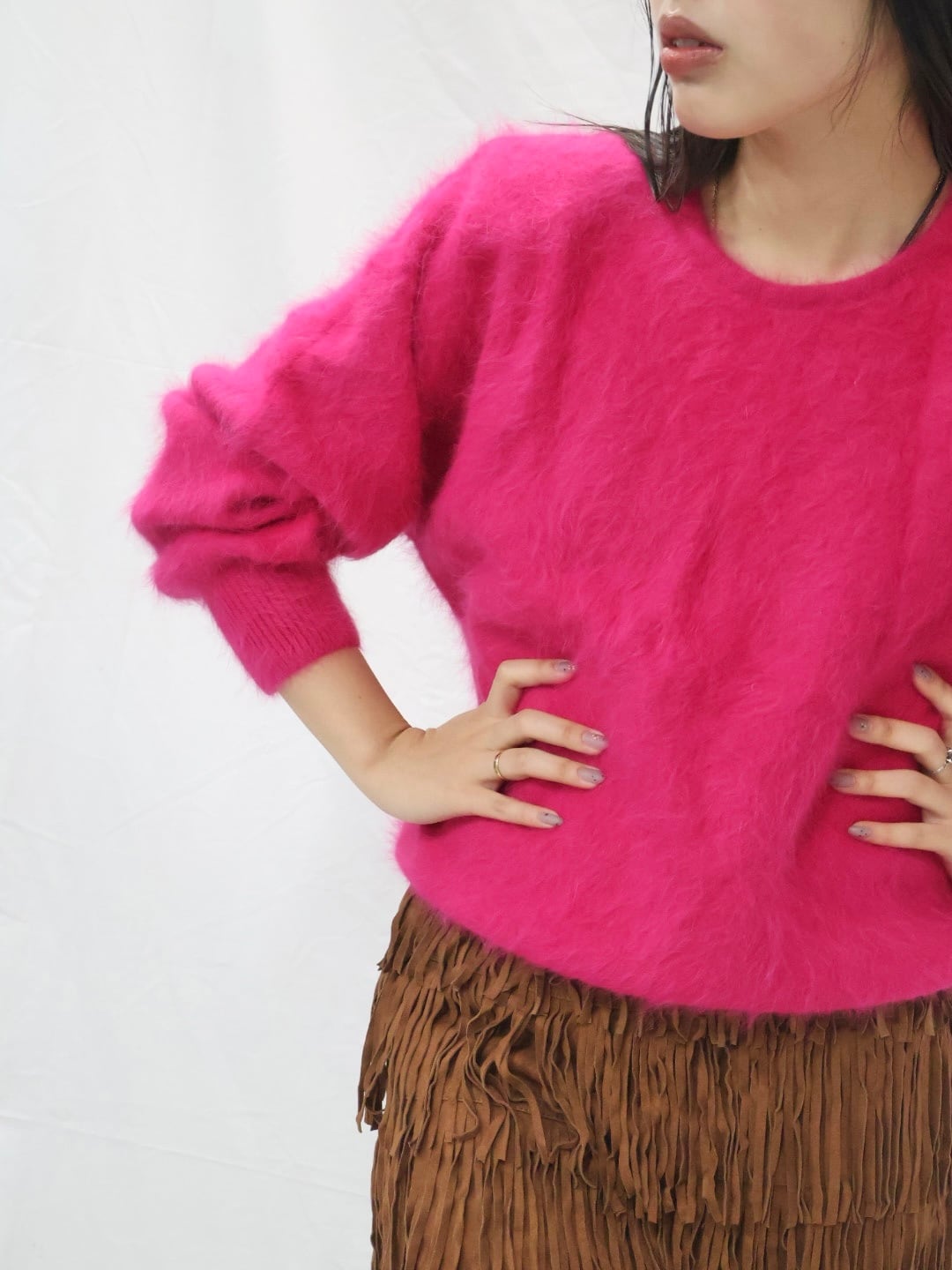 angora knit sweater【1803】