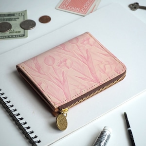 L zipper wallet (feminine tulip)