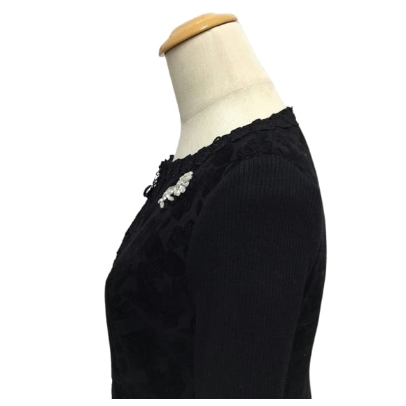 スーパービューティー ワンピース フロッキープリント 前あき 2426021